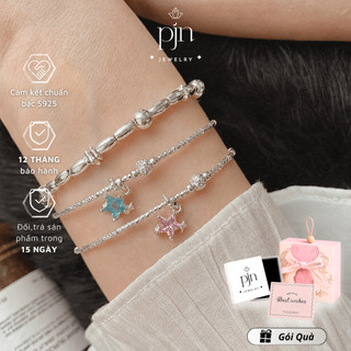 Lắc Tay Nữ Bạc 925 Charm Ngôi Sao Xinh Xắn Đốt Ống Tre Phá Cách – Vòng Tay Hàn Quốc Dễ Thương Dành Cho Nàng
