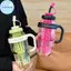 Pufangbliss Trẻ Em Bình Nước Dung Tích Lớn 1300ML Có Ống Hút Cốc Nhựa Dễ Thương Cho Trường Thể Thao VN