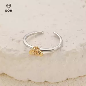 Nhẫn Ong Mật Tinh Tế Cho Nữ Đính Hôn Cưới Sang Trọng Trang Sức Mỹ Quà Tặng [Mina]