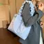 BeautifulHomeA Hàn Quốc Hợp Thời Trang Dây Rút Xếp Ly Túi Đeo Vai Thời Trang Dung Tích Lớn Túi Tote Ngọt Mát Thường Ngày Đa Năng Túi Xách Nữ VN