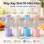 Máy Xay Sinh Tố Mini 400ml – Sạc USB, 6 Lưỡi Dao, Thiết Kế Chai Gọn Nhẹ, Đa Năng, Dễ Làm Sạch, Xay Trái Cây & Sinh Tố