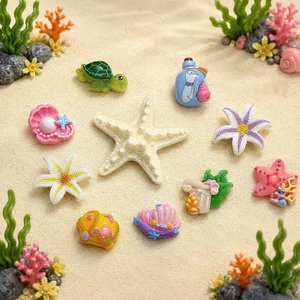 Set Charm Rùa Biển Sao Biển Mermaid Ocean Pastel Resin DIY Gắn Dép Cute Đại Dương 🐢🐚⭐🌊