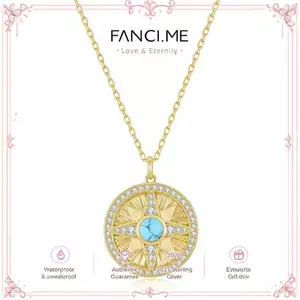 FANCIME "Lumen Star" Vòng cổ bạc ngọc lam tháng 12
