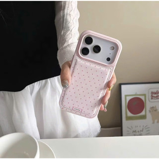 Ốp Lưng iPhone Da Mềm Viền Chỉ Lovely Power Chống Sốc, Bảo Vệ Camera Cao Cấp - iP X/XS/11/12/13/14/15/16/17/Plus/Pro/Max