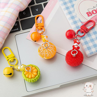 【Chamvn】Móc khóa điện thoại hình trái cây 3D đáng yêu tươi mới. hình ngôi sao và chuông phụ kiện dễ thương