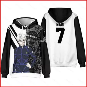 YB1 XANH KHÓA Áo Dài Tay Áo Casaul Rời Unisex Áo Anime Thời Trang Hoody 3D In BY1