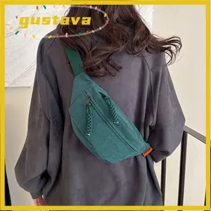 Túi đeo thắt lưng GUSTAVA, Túi đeo chéo nữ dung tích lớn, Túi đeo chéo ngực thể thao ngoài trời màu trơn