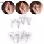 SAIA 5 Cặp / 10 Cặp / 12 Cặp Tai Stud 4mm 5mm 6mm 8mm 10mm 12mm Trang Sức Thời Trang Thanh Lịch