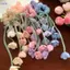 SAIA Floral Scrunchie, Tulips Floral With Dangling Ribbon Hair Tie, Le Muguet Ethereal Design Dangling Ribbon Trang trí Nữ