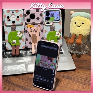 Giá đỡ hình mèo 3D phong cách Instagram, tương thích với vỏ điện thoại iPhone 17 16 15 14 13 12 11 Pro Max Chống va đập
