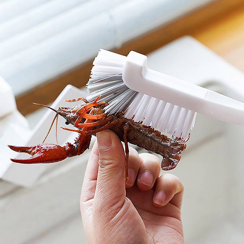 Bàn chải làm sạch tay cầm dài 1 chiếc, đầu nhựa, dùng cho chai sữa, ống thủy tinh, đồ dùng nhà bếp