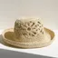 Mũ Rơm Dệt Tay BRAAA, Hoa Handmade Chất Liệu Rơm Mũ Người Cá, Chất Lượng Cao Thiết Kế Đơn Giản Chống Tia UV Thoáng Khí Panama Mũ Rơm Mùa Hè