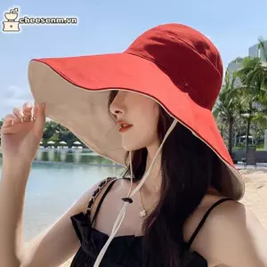 Cheenm Rộng Vành Mũ Chống Nắng Nữ Chống Tia UV Đi Bộ Đường Dài Người Cá Mũ Gấp Mùa Hè Cotton Thoáng Khí Bãi Biển Mũ Bucekt VN