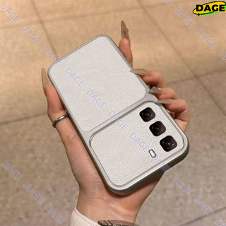 Ốp Điện Thoại Cho Infinix Hot 60i 50i Hot 60 Pro + Hot 50 Pro + Plus 4G 5G + Premium Simple White Lychee Dermatoglyph Vỏ Cửa Sổ Lớn Bao Gồm Tất Cả Mặt Sau Chống Rơi