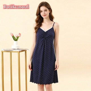 Váy Sling Nữ Plus Size Mùa Hè Không Tay Bộ Đồ Ngủ Váy Trơn Thường Ngày Thoải Mái Váy Ngủ