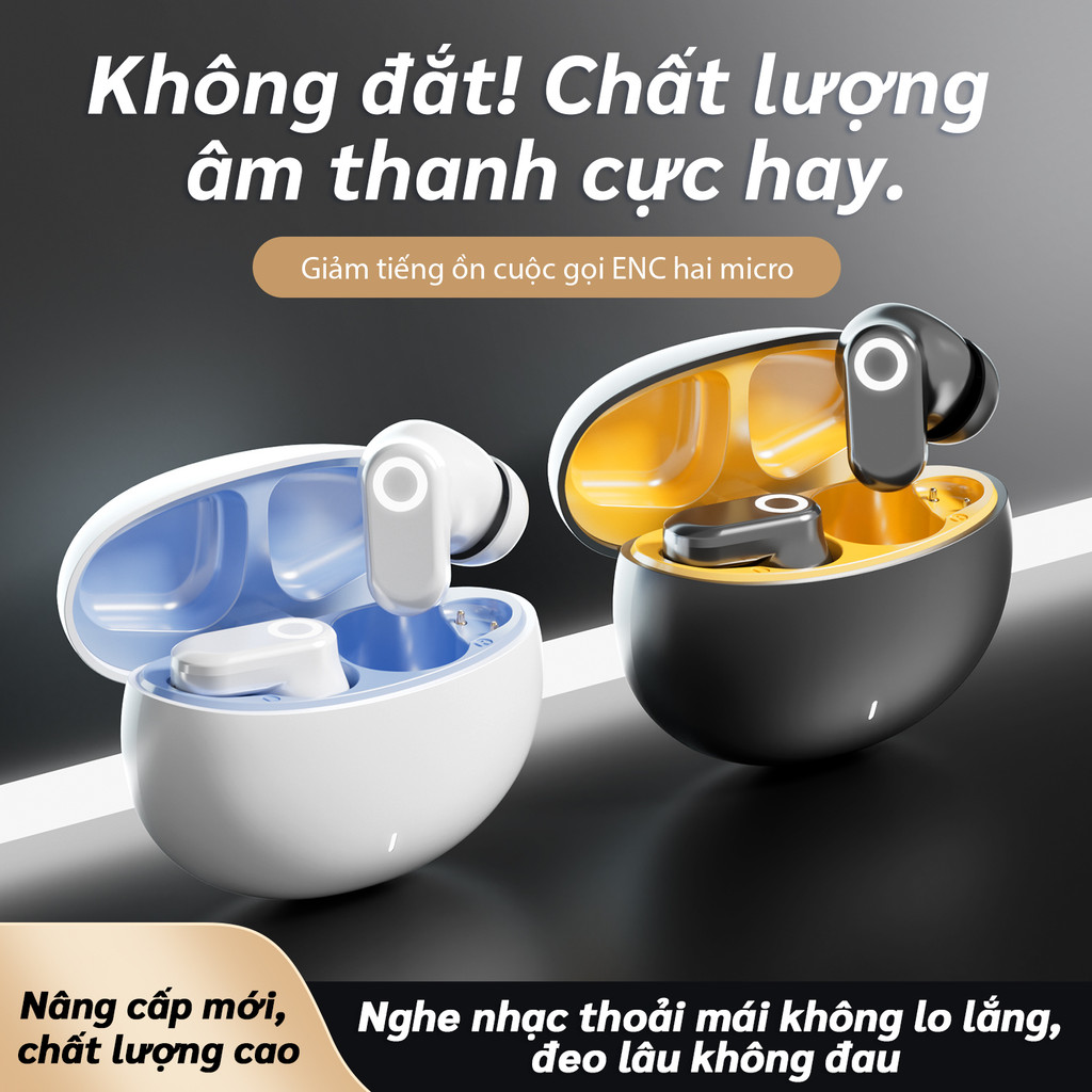 2026 Mới - Tai Nghe Bluetooth 6.0 Không Dây micrô tích hợp Chống Ồn Mạnh Mẽ Pin Lâu, hỗ trợ nhiều hệ thống điện thoại di động