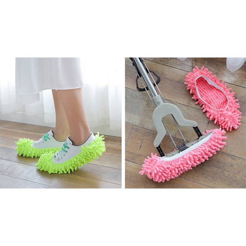 GOAY Bụi Bụi Lau Cây Lau Dép, Đa Chức Năng Có Thể Giặt Được Microfiber Chân Sos Sàn Giày Làm Sạch VN