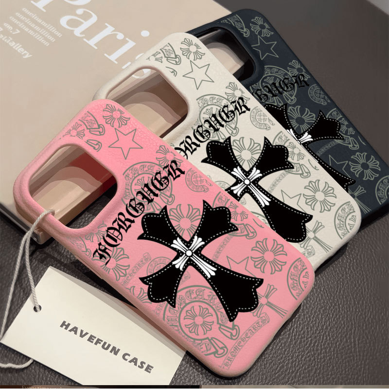 Ốp lưng iPhone họa tiết Chrome Hearts Họa tiết da mềm chống sốc cao cấp - iP X/XS/11/12/13/14/15/16/17/Plus/Pro/Max/Air