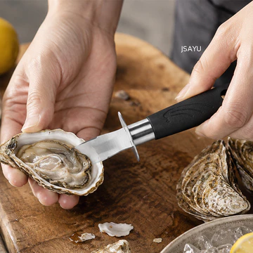 Dao mở vỏ hàu bằng thép không gỉ, dụng cụ tách vỏ hải sản, tay cầm bằng nhựa PP, dụng cụ nhà bếp dùng để mở vẹm
