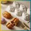 Khuôn sô cô la silicon chống dính BVY cho hạt Pecan cấp thực phẩm với thiết kế bánh Mousse hiện đại để sử dụng trong nhà bếp.