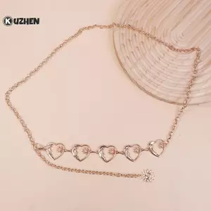 KUZHEN Punk Hip Hop Phong Cách Gothic Mặt Trời Mặt Trăng Cao Cấp Dây Xích Kim Loại Thắt Lưng Nữ Trang Sức Dây Thắt Lưng Dây Thắt Lưng Mặt Dây Chuyền Thắt Lưng HOT