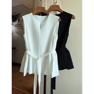 Nẹp-Waist Phù Hợp Với Áo Vest Nữ Mỏng Cao Cấp Áo Khoác Ngoài Mặc Sang Trọng Không Tay Lớp Top 6.4