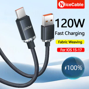 Cáp sạc nhanh siêu Flash 120W Vải dệt USB / Type C sang Type C Cáp dữ liệu sạc điện thoại tích hợp Chip đánh dấu điện tử 480Mbps Cáp dữ liệu truyền