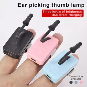 ECK Ear Piing Tool Đèn ngón tay cái có thể sạc lại Đèn loại bỏ sáp ba cấp để làm sạch thực tế Đèn tai Pi Thumb Supplies HOT