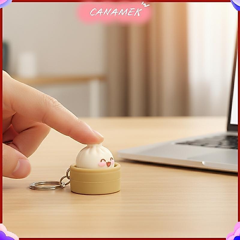 CANAMEK Antistress Hấp Bun Bóp Móc Khóa Đồ Chơi Phục Hồi Chậm Mềm Squishy Mặt Dây Chuyền Cho Văn Phòng Để Bàn Giảm Căng Thẳng CSF