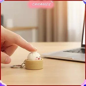 CANAMEK Antistress Hấp Bun Bóp Móc Khóa Đồ Chơi Phục Hồi Chậm Mềm Squishy Mặt Dây Chuyền Cho Văn Phòng Để Bàn Giảm Căng Thẳng CSF