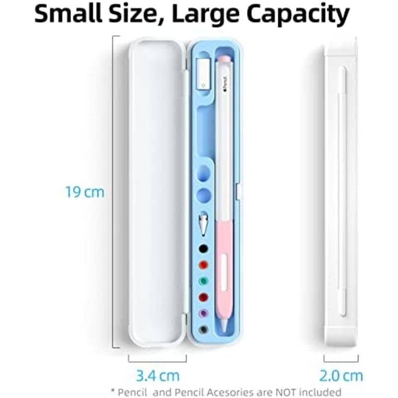 Hộp Bảo Vệ Bút Chì Máy Tính Bảng Cho Apple Pencil Pro USB-C 1 2 Hộp Bảo Quản Chống Sốc Chống Trơn Trượt Cho Apple Pencil Pro 1st 2nd Stylus Hộp Đựng Bút Nhựa