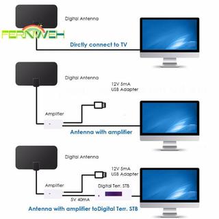 [Fernweh] Ăng-ten TV HDTV DVB-T2 Flat HD Kỹ Thuật Số Trong Nhà Khuếch Đại Phạm Vi 50 Dặm TVFox [MỚI]
