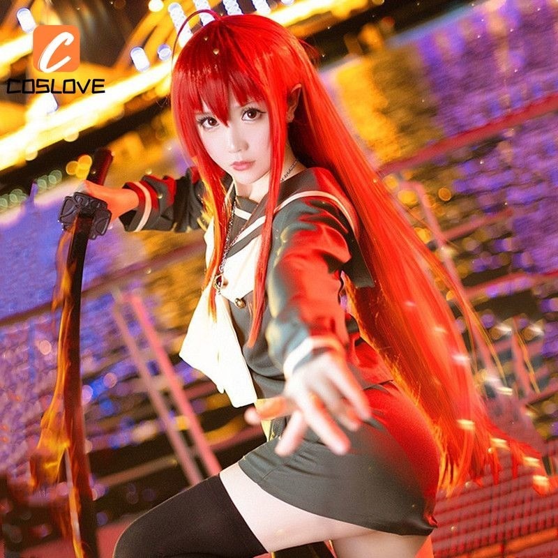 Cổ Điển Anime Shakugan No Shana Cosplay Quần Áo Trọn Bộ Trang Phục JK Đồng Phục Battlesuit Tay Dài Màu Xanh Lá Cây