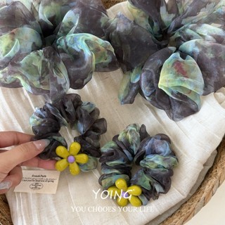 Yoing / Phiên bản Hàn Quốc Monet Smudge Sweet Sccrunchy Hair Tie Mũ đội đầu