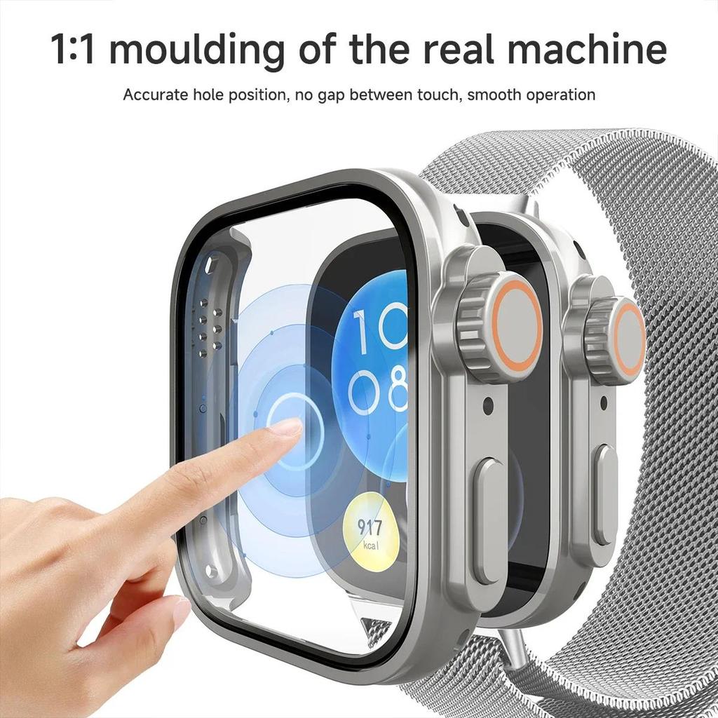 Vỏ kính + dây đeo kim loại cho Huawei Watch Fit 5 Pro / Fit 4 Pro / Fit 5 / 4 / 3 Vỏ bảo vệ màn hình vòng tay từ tính bằng thép không gỉ