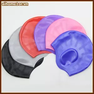 AIHOM Người Lớn Mũ Bơi Co Giãn Cao Nam Nữ Mũ Bể Bơi Chống Thấm Nước Bảo Vệ Tai Tóc Dài Mũ Lặn Silicon Lớn,