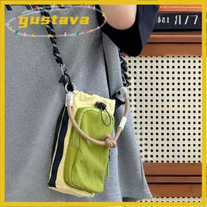 Túi đeo chéo dây rút GUSTAVA, Túi đựng tiền xu dây Nylon chống thấm nước, Màu trơn nhẹ thông thường Nhanh khô Gói điện thoại di động thể thao Sử dụng hàng ngày