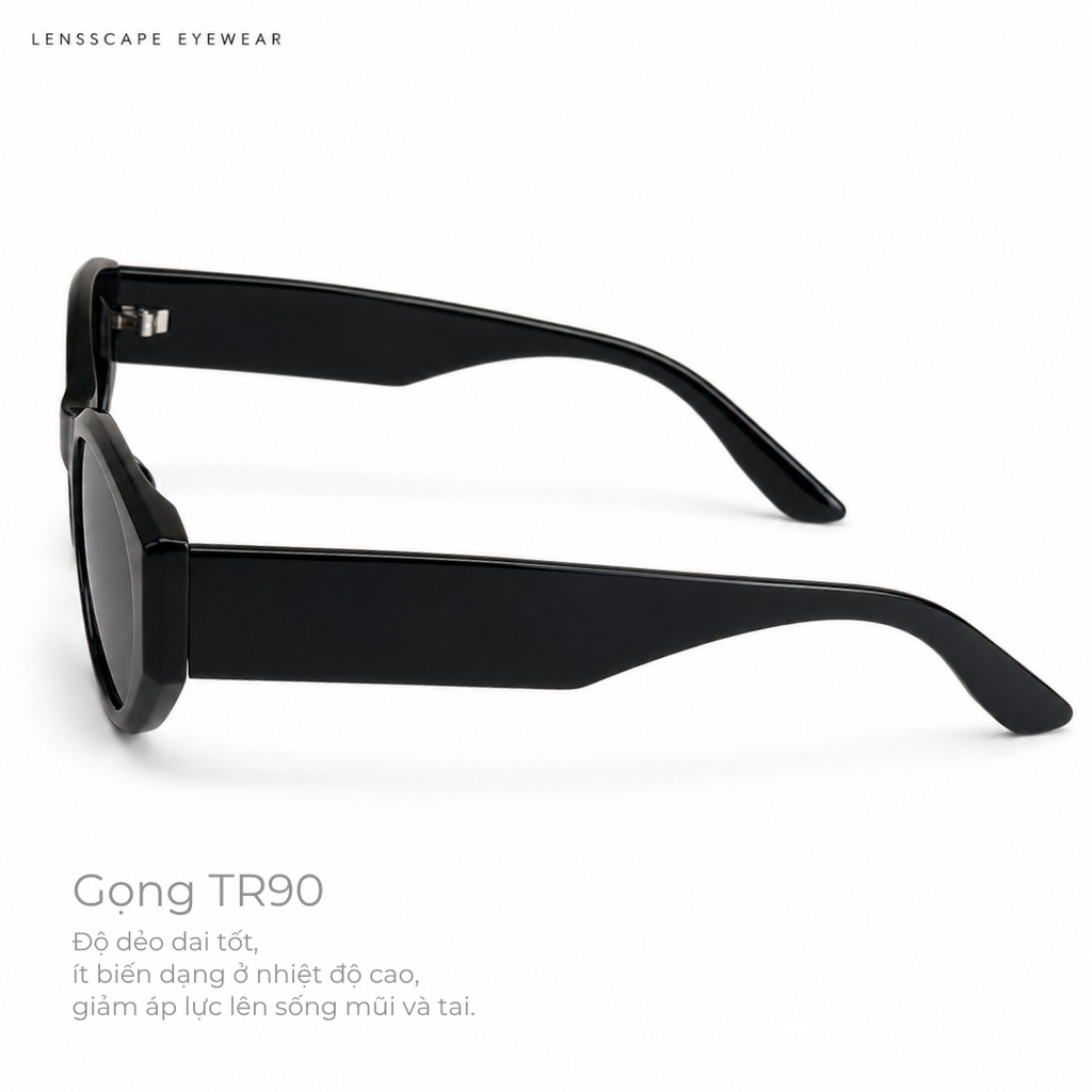 Kính mát nữ phân cực UV400 dáng mắt mèo phong cách Hàn cá tính thời trang