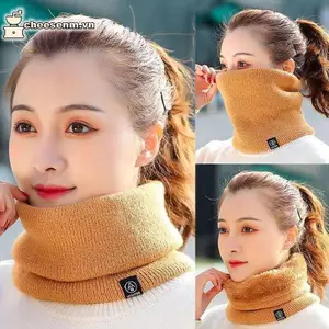 Cheenm Khăn Dệt Kim Mùa Đông Ấm Ngáy Khăn Chắc Chắn Thiên Len Lông Ne Ấm Hơn Unisex Nam Ne Khăn Vòng Nữ Chui Đầu Khăn VN