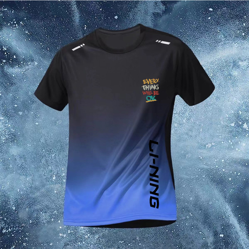 Li Ning Thể Thao Tay Ngắn 2026 Mới Ice Silk Thoáng Khí Nam Nữ Thể Dục Ngoài Trời Đi Xe Đạp Leo Núi Chạy Thể Thao Lưới Nửa Tay Top