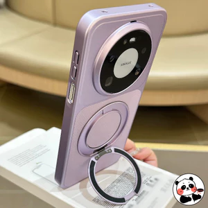 Vỏ da vải lanh từ tính có giá đỡ nhẫn cho iPhone 17 Pro Max Air 17ProMax Vỏ sạc không dây Vỏ điện thoại PC cứng kinh doanh đơn giản dễ thương