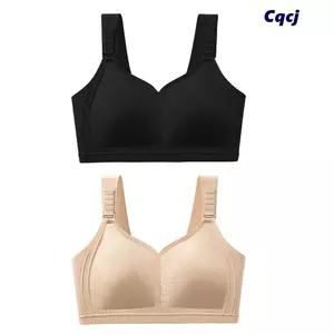 Áo ngực CQCJ dành cho nữ, Áo ngực không dây thoáng khí nhỏ hơn, Áo ngực hỗ trợ thoải mái hợp thời trang Push Up Full Coverage cho Ngực lớn