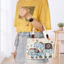 Túi vải di động phong cách dân tộc Túi vuông Jacquard vàng đi lại
