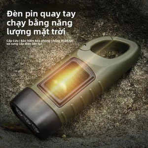 Đèn khẩn cấp năng lượng mặt trời VN, được trang bị tay cầm có thể tùy chỉnh, Pin sạc ngoài trời đa chức năng, Đèn pin LED, Thích hợp để cắm trại.