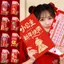 HFTOY Sáng Tạo Bất Ngờ Lớn Phong Bì Màu Đỏ Năm Ngựa Phong Bì Đỏ Truyền Thống Trung Quốc Túi Đựng Tiền Luy Quà Tặng Năm Mới 2026 ~