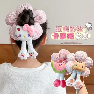 2025 Dễ Thương Mông Sanrio Scrunchy Hoạt Hình Tóc Dây Tóc Hoa Cao Cấp Tóc Bóng Đầu Dây