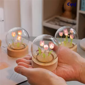 Đèn ngủ CQCJ Tulip Đèn hoa nhỏ thủ công dễ thương