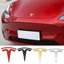 Bộ phận trang trí ngoại thất ô tô Tesla Model 3 / Y - Bộ thay thế logo kim loại màu đen biểu tượng cản trước & cốp sau