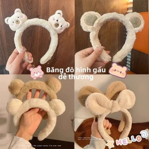 Gấu Dễ Thương Sang Trọng Mũ Trùm Đầu Nữ Rửa Mặt Băng Đô Influencer Kẹp Tóc Băng Đô Phụ Kiện Tóc Xuyên Biên Giới Quà Tặng Bán Buôn