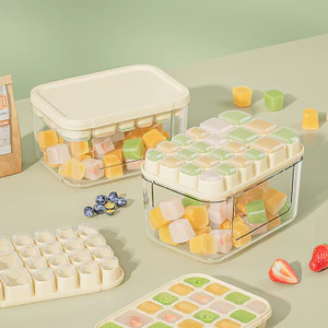 Khay Đá Silicon Làm Đá Viên Phim Dụng Cụ 22 Ngăn Có Nắp Hộp Đá Thực Phẩm Máy Làm Đá Gia Đình Popsicle Khuôn Làm Kem 6HD3